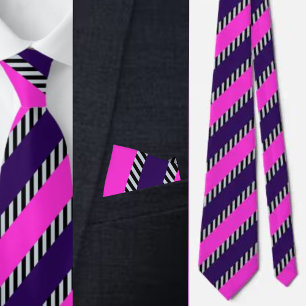 Corbata Patrón de bandas de corte coloridas