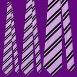 Corbata Patrón de bandas puras de color<br><div class="desc">El lindo corbata del patrón de rayas moradas coloridas es un regalo perfecto para Navidades y cumpleaños.</div>
