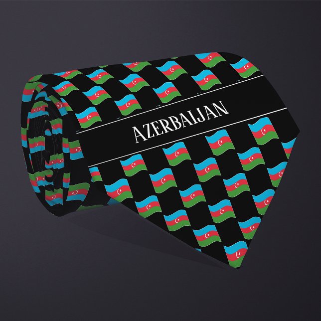 Corbata Patrón de bandera azerbaiyana onada (Subido por el creador)