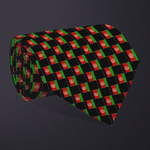 Corbata Patrón de bandera de Afganistán controlado
