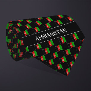 Corbata Patrón de bandera de Afganistán ondulado
