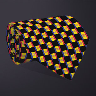 Corbata Patrón de bandera de Andorra controlado