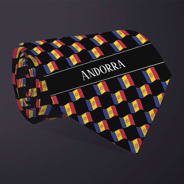 Corbata Patrón de bandera de Andorra ondulado (Subido por el creador)