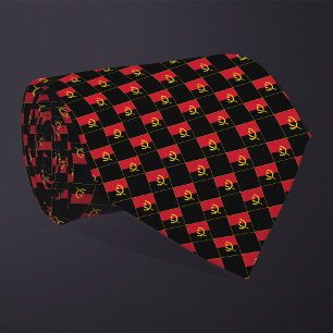 Corbata Patrón de bandera de Angola controlado