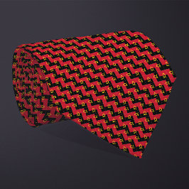 Corbata Patrón de bandera de Angola de mosaico