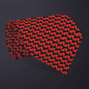 Corbata Patrón de bandera de Angola de mosaico