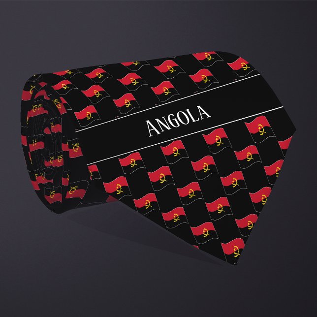 Corbata Patrón de bandera de Angola ondulada (Subido por el creador)