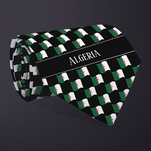 Corbata Patrón de bandera de Argelia ondulado