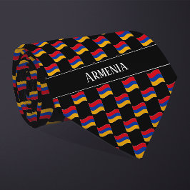Corbata Patrón de bandera de Armenia ondulada