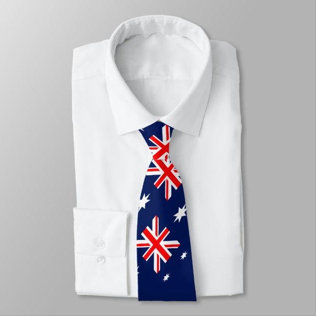 Corbata Patrón de bandera de Australia (Atado)