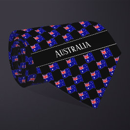 Corbata Patrón de bandera de Australia ondulada
