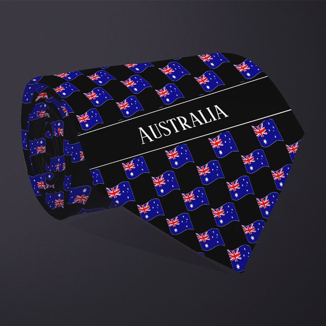 Corbata Patrón de bandera de Australia ondulada (Subido por el creador)
