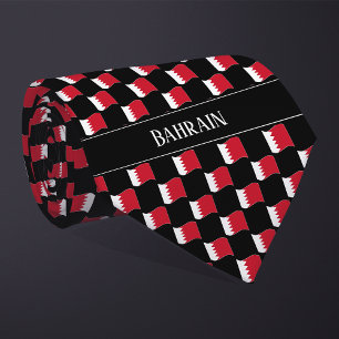 Corbata Patrón de bandera de Bahréin ondulado