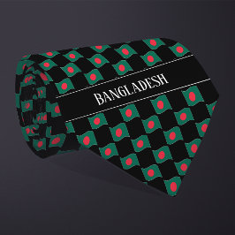 Corbata Patrón de bandera de Bangladesh ondulado