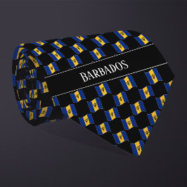 Corbata Patrón de bandera de Barbados ondulado