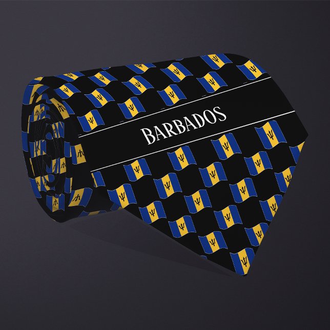 Corbata Patrón de bandera de Barbados ondulado (Subido por el creador)