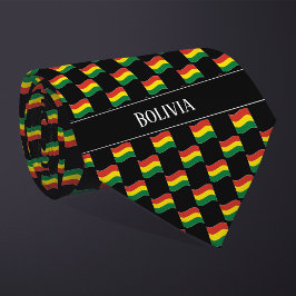 Corbata Patrón de bandera de Bolivia ondulada