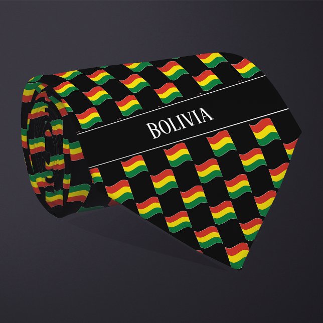 Corbata Patrón de bandera de Bolivia ondulada (Subido por el creador)