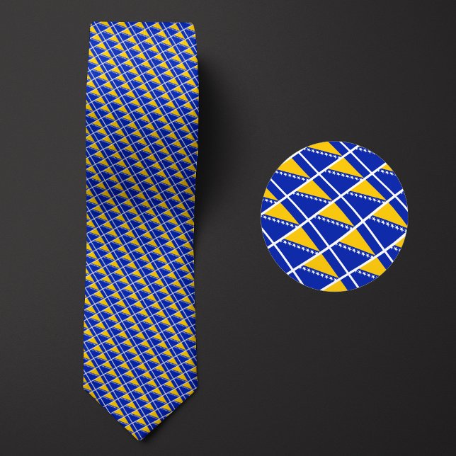 Corbata Patrón de bandera de Bosnia y Herzegovina (Subido por el creador)