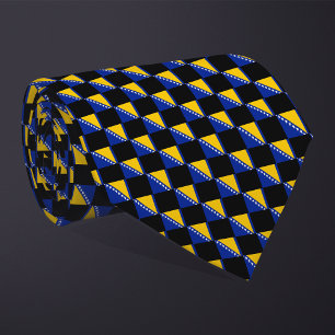 Corbata Patrón de bandera de Bosnia y Herzegovina controla