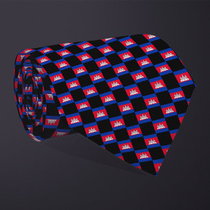 Corbata Patrón de bandera de Camboya controlado