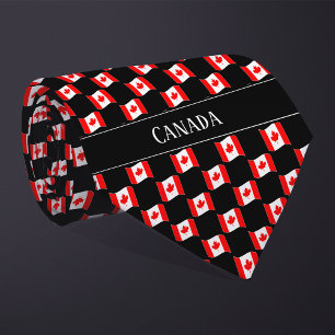 Corbata Patrón de bandera de Canadá ondulado