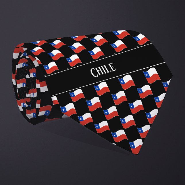 Corbata Patrón de bandera de Chile ondulado (Subido por el creador)