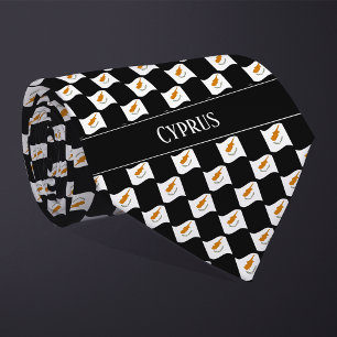 Corbata Patrón de bandera de Chipre ondulado