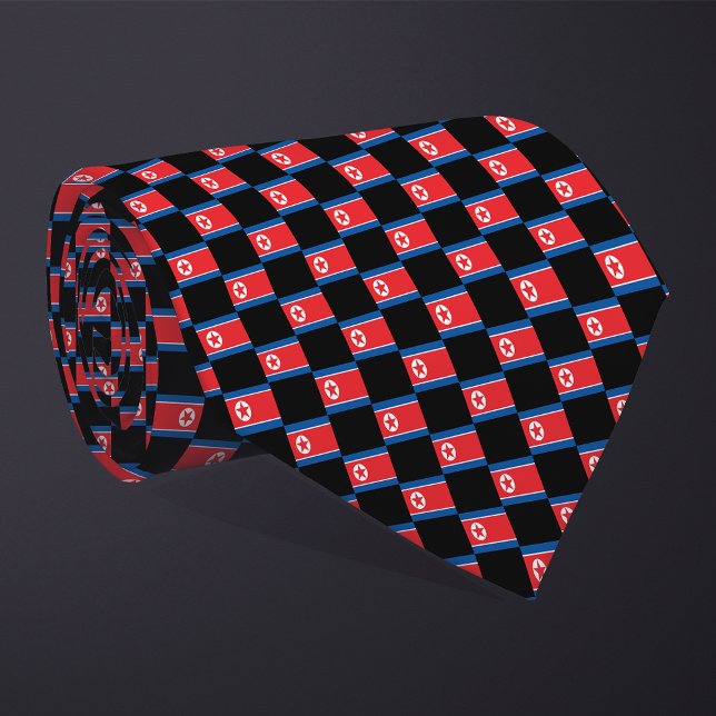 Corbata Patrón de bandera de Corea del Norte controlado (Subido por el creador)