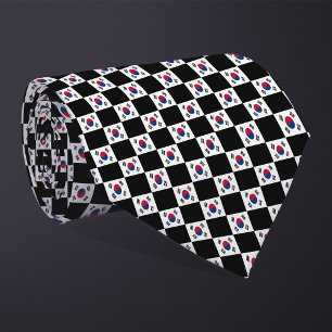 Corbata Patrón de bandera de Corea del Sur controlado