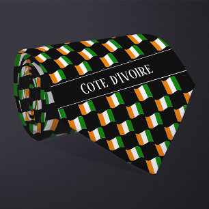 Corbata Patrón de bandera de Costa de Marfil de onda