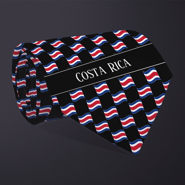 Corbata Patrón de bandera de Costa Rica ondulado (Subido por el creador)