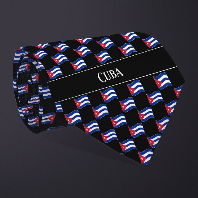 Corbata Patrón de bandera de Cuba ondulada (Subido por el creador)