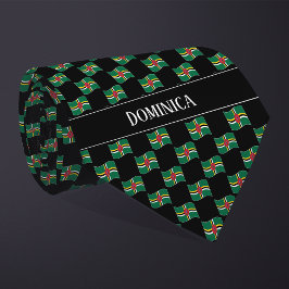 Corbata Patrón de bandera de Dominica ondulada