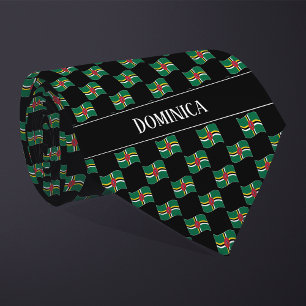 Corbata Patrón de bandera de Dominica ondulada
