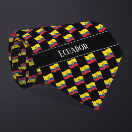 Corbata Patrón de bandera de Ecuador ondulado