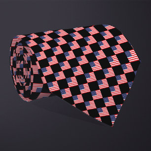 Corbata Patrón de bandera de Estados Unidos controlado