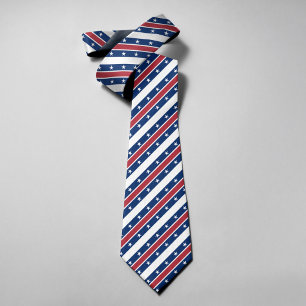 Corbata Patrón de bandera de Estados Unidos Día de la Inde