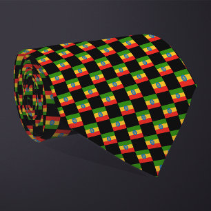 Corbata Patrón de bandera de Etiopía controlado