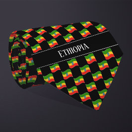 Corbata Patrón de bandera de Etiopía ondulada