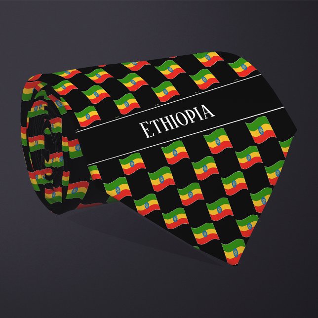 Corbata Patrón de bandera de Etiopía ondulada (Subido por el creador)