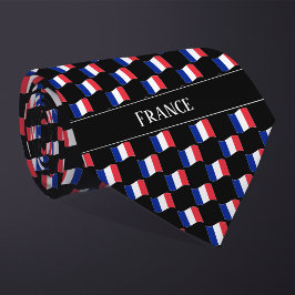 Corbata Patrón de bandera de Francia ondulada