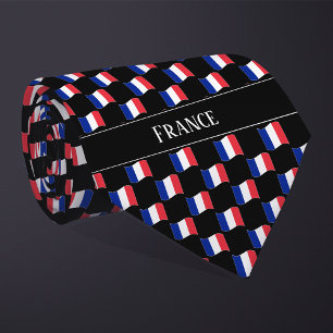 Corbata Patrón de bandera de Francia ondulada
