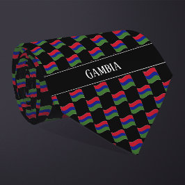Corbata Patrón de bandera de Gambia ondulada