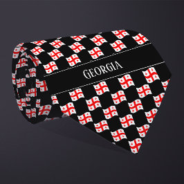 Corbata Patrón de bandera de Georgia ondulada