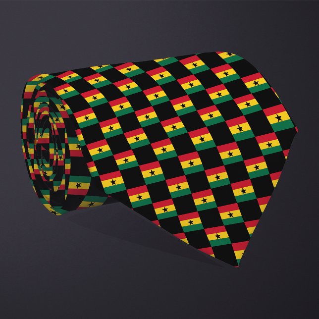 Corbata Patrón de bandera de Ghana controlado (Subido por el creador)