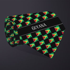 Corbata Patrón de bandera de Guyana ondulado