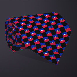Corbata Patrón de bandera de Haití controlado