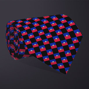 Corbata Patrón de bandera de Haití controlado