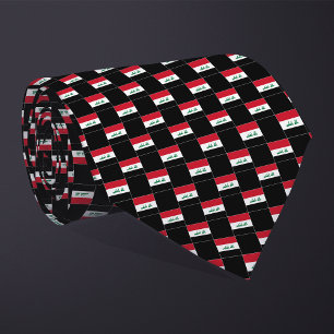Corbata Patrón de bandera de Irak controlado